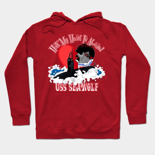 Half My Heart - USS Seawolf Hoodie by MilitaryVetShop